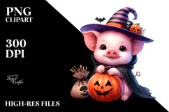 Halloween Pig Pumpin | Sublimation Clipart Product Image 2