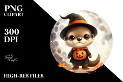 Digital Painting Baby Otter PNG Product Image 1