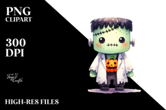 Simple Halloween Frankenstein, Transparent PNG Product Image 2