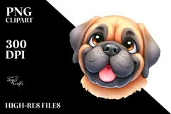 Cartoon Mastiff PNG Product Image 2