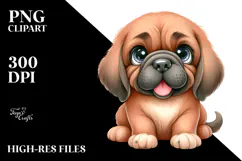 Cartoon Mastiff PNG Product Image 2