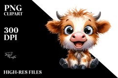 Expressive Highland Cow PNG Product Image 2