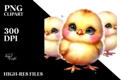 Digital Watercolor Baby Chicken, Transparent PNG Product Image 2