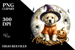 Puppy Dressed for Halloween, Transparent PNG Product Image 2