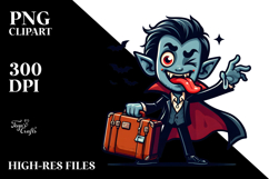 Silly Vampire with Winking Eye, Vector PNG Product Image 2