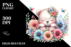 Sleeping Baby Bear | Sublimation Clipart Product Image 2