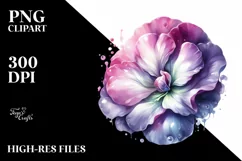 Glossy Sweet Pea Watercolor | Clipart Product Image 1