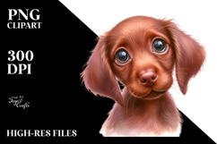 Watercolor Baby Vizsla PNG Product Image 2