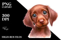 Watercolor Baby Vizsla PNG Product Image 2