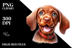 Cute Watercolor Vizsla PNG Product Image 2