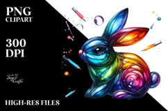 Colorful Bunny, PNG Product Image 2
