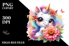 Smiling Babyunicorn Clipart Product Image 1