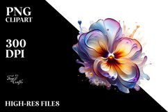 Glossy Pansy Abstract Design | Clipart Product Image 1