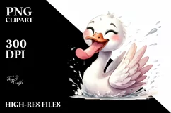 Washed Swan Watercolor Portrait Product Image 3