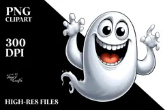 Funny Digital Painting with Ghost, Artistic PNG Product Image 2