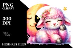 Colorful Cute Baby Lamb PNG Product Image 2