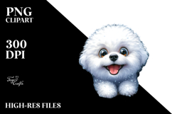 Funny Bichon Frise in Forest with Ice Cracks | Sublimation | Product Image 2