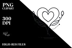 Lineart Heart Illustration, PNG Product Image 2