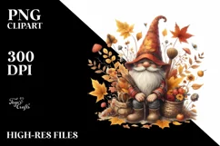 Vibrant Autumn Gnome PNG Product Image 1