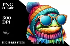 Quirky Turtle Portrait with Hat, Transparent PNG Product Image 3