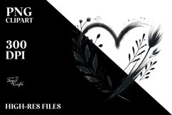 Simple Heart with Wings PNG Product Image 2
