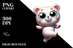 Whimsical Cartoon Bear PNG Product Image 2