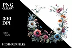 Vibrant Wild Flowers Watercolor | Sublimation | Clipart Product Image 3