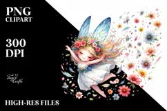 Cute Fairy Petals | Sublimation | Clipart Product Image 1