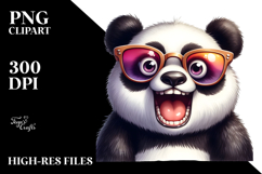 Expressive Panda with Sunglasses | Sublimation | Clipart Product Image 2