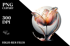 Abstract Glossy Tulip, Transparent PNG Product Image 2