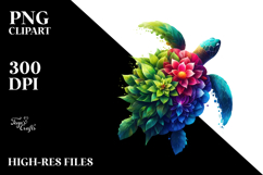 Vibrant Turtle with Flowers, 20 oz Tumbler Product Image 2