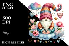 Boho Gnome on Cloud, PNG Product Image 2