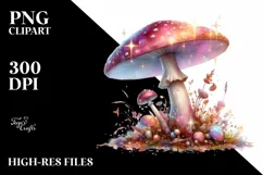 Detailed Shiny Mushroom PNG Product Image 3