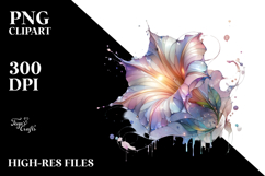 Pastel Morning Glory in with Metallics, Transparent PNG Product Image 2