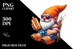 Gnome in Beach Wear Digital Painting Clipart Product Image 3