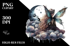 Gothic Fairy on Cloud PNG Product Image 2