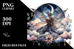 Gothic Fairy on Cloud PNG Product Image 2