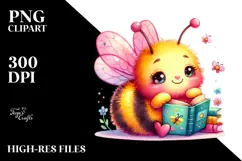 Colorful Cute Baby Bee PNG Product Image 2