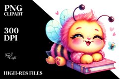 Colorful Cute Baby Bee PNG Product Image 2