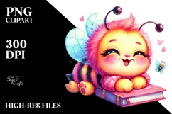 Colorful Cute Baby Bee PNG Product Image 2