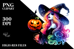 Witch Dressed for Halloween, Transparent PNG Product Image 2