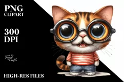 Expressive Cat with Big Eyes and Phishing Road Product Image 3