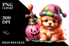 Simple Vibrant Drawing of Baby Dog | Sublimation | Clipart Product Image 2