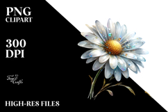 Daisy with Metallic Insertions, Transparent PNG Product Image 2