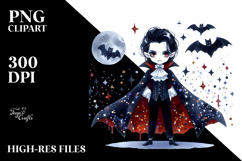 Vampire with Glitter, White Background Product Image 2