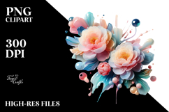 Glossy Peonies PNG Product Image 2