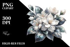 Shiny Jasmine Watercolor Marble | Clipart Product Image 3