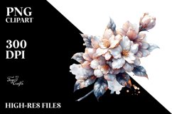 Shiny Jasmine Watercolor Marble | Clipart Product Image 1