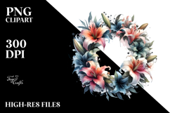 Colorful Vibrant Wreath Sublimation Product Image 2