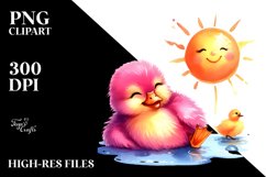 Cute Baby Duck in Sun PNG Product Image 2